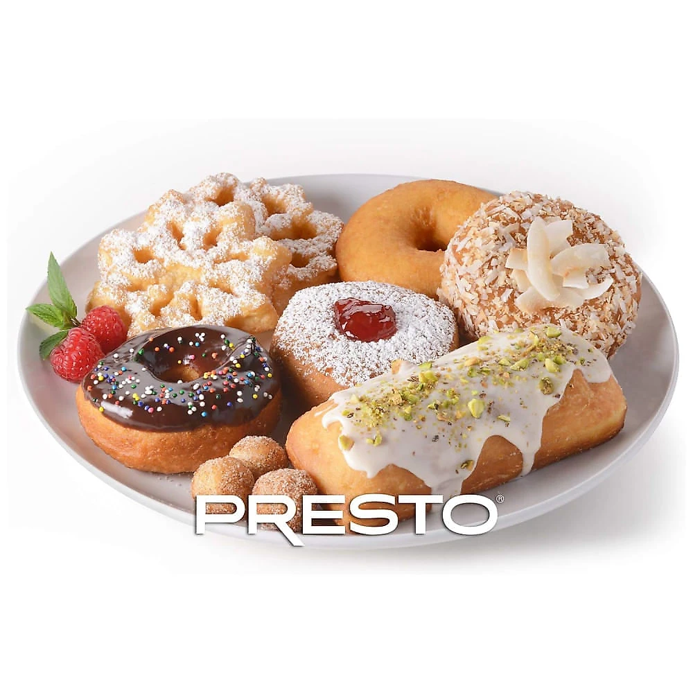 Fritadeira Elétrica á Óleo 9,4L com Superfície Antiaderente e Controle de Temperatura, 110V 1800W, Presto 06009, Preta