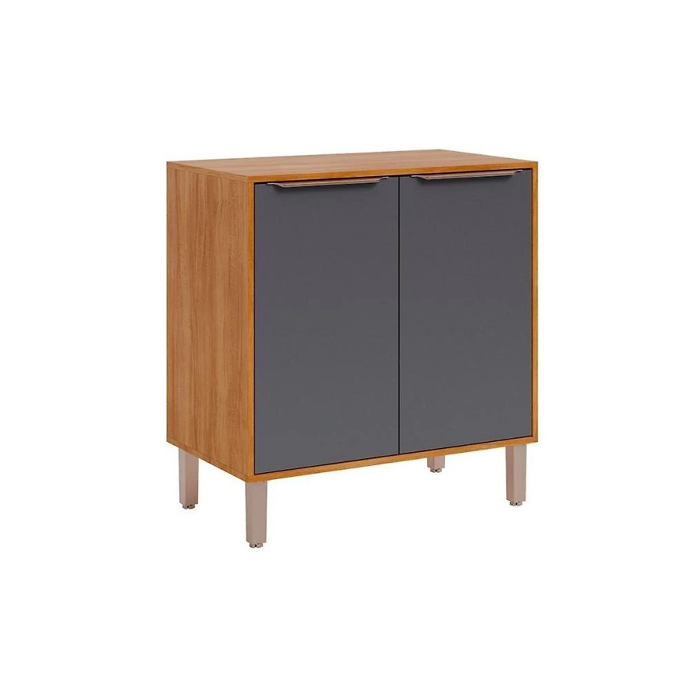 Gabinete De Cozinha Modulado Balcão C- Tampo Divina C- 2 Portas 80 Cm Cinamomo-titanium - Mgm