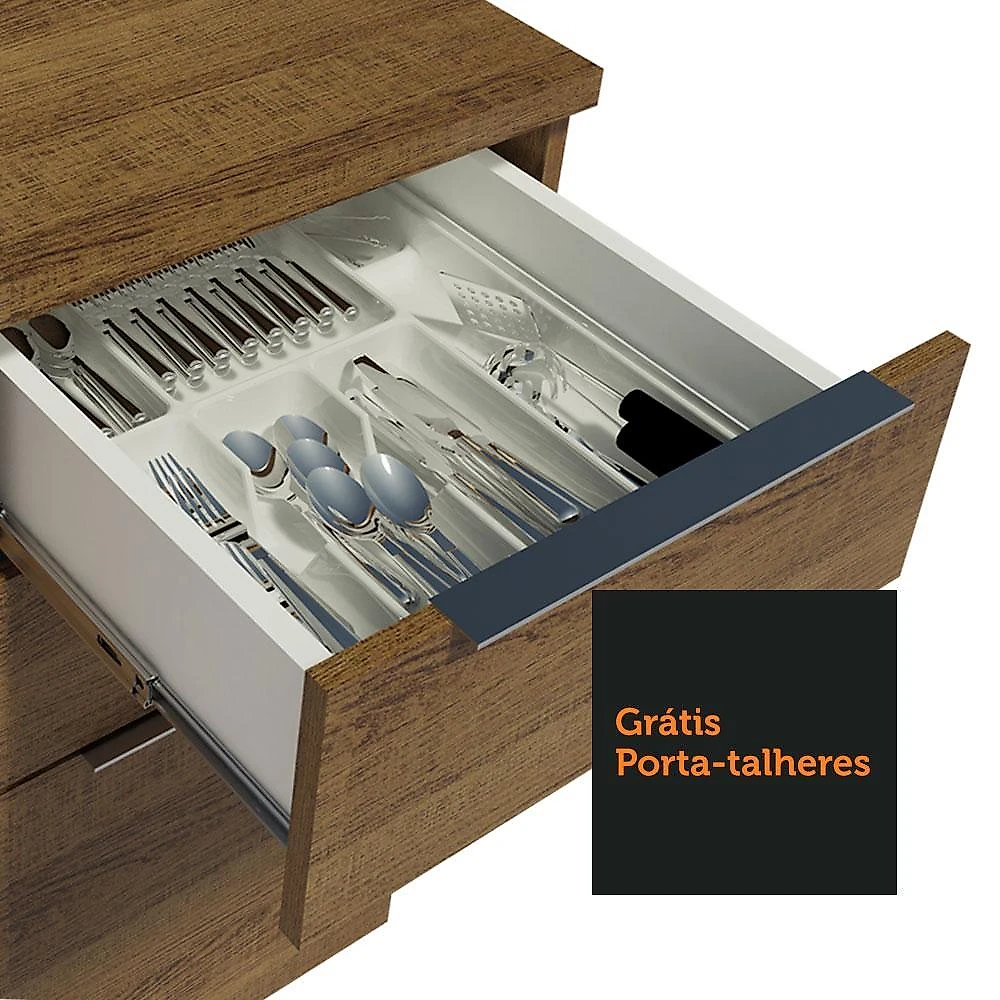 Armário de cozinha completa 270cm rustic stella madesa 06