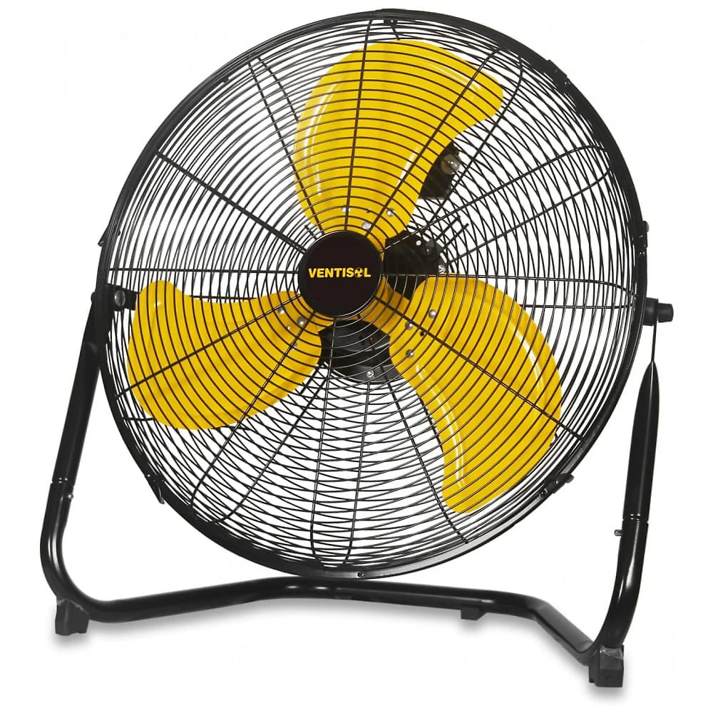 Ventilador de Piso Industrial com 3 Velocidades Feito em Metal Resistente, 110V 100W, VENTISOL Preto