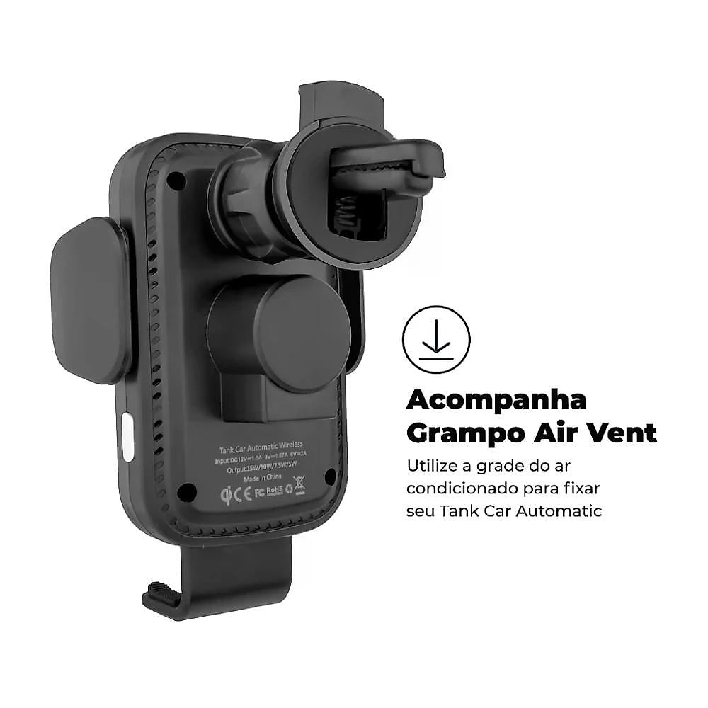 Suporte Veicular sem fio Wireless - Tank Car no Atacado - Caixa Fechada 10 Unidades - Gshield