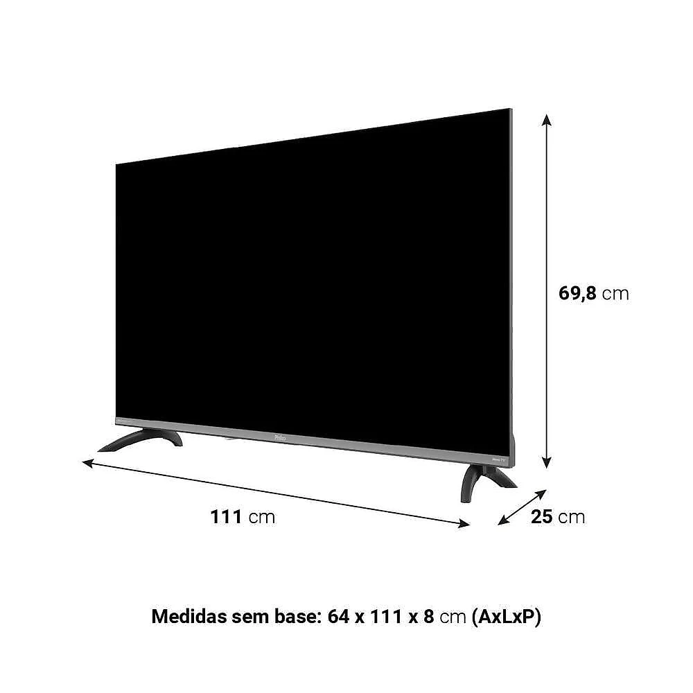 Smart TV Philco P49CRA 49" UHD 4K DLED Cinza com Roku TV HDR10 Bivolt