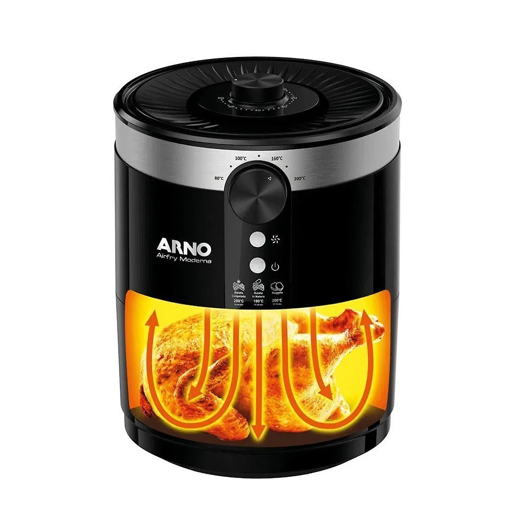 Fritadeira elétrica sem Óleo arno moderna 3,5l preta pfry ey1208b1 220v