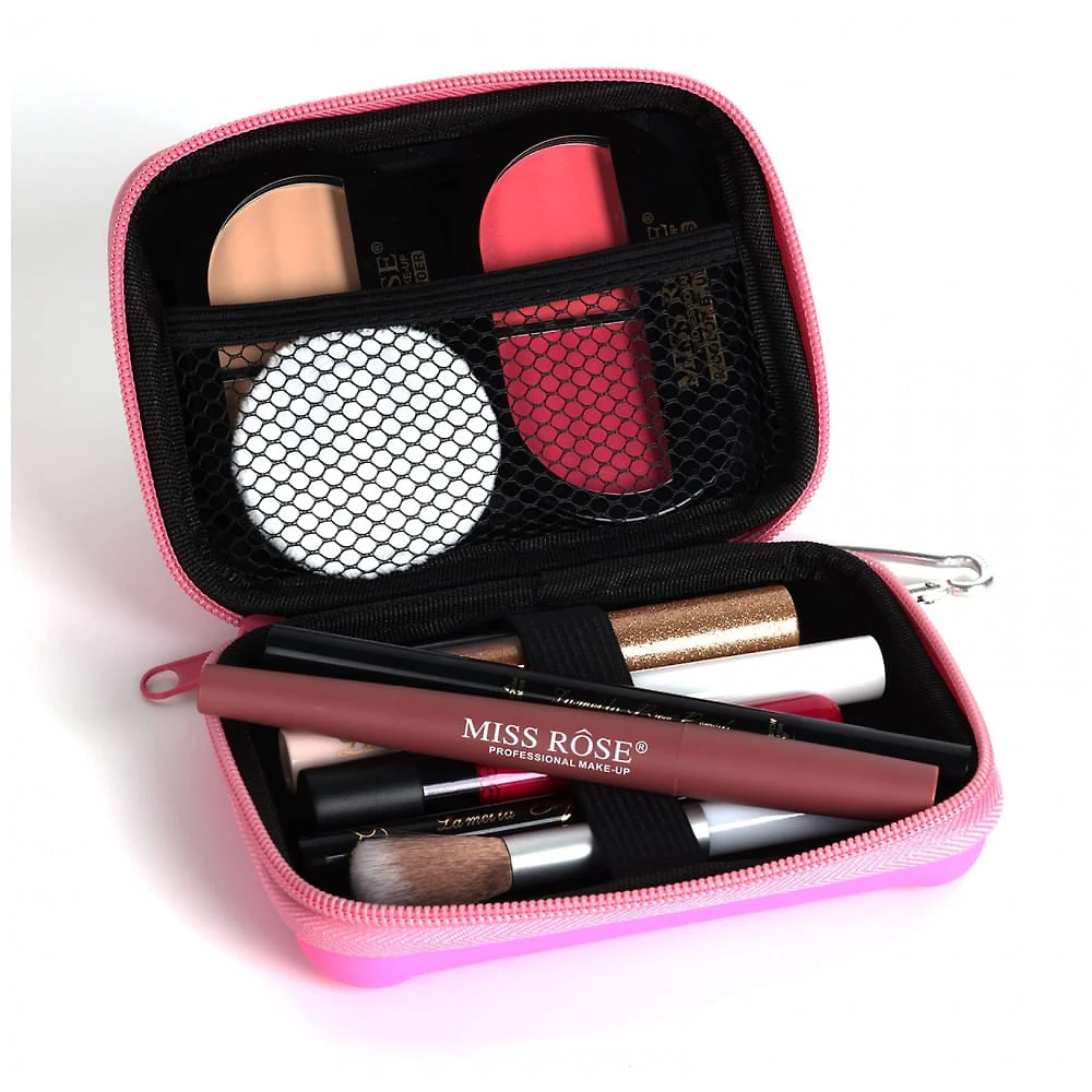Kit de Maquiagem Completo Tudo em Um AOLIKOKO, 12 Cores Sombra Matte Shimmer, Base, Primer, Batom Líquido, Corretivo, Blush, Máscara, Delineador