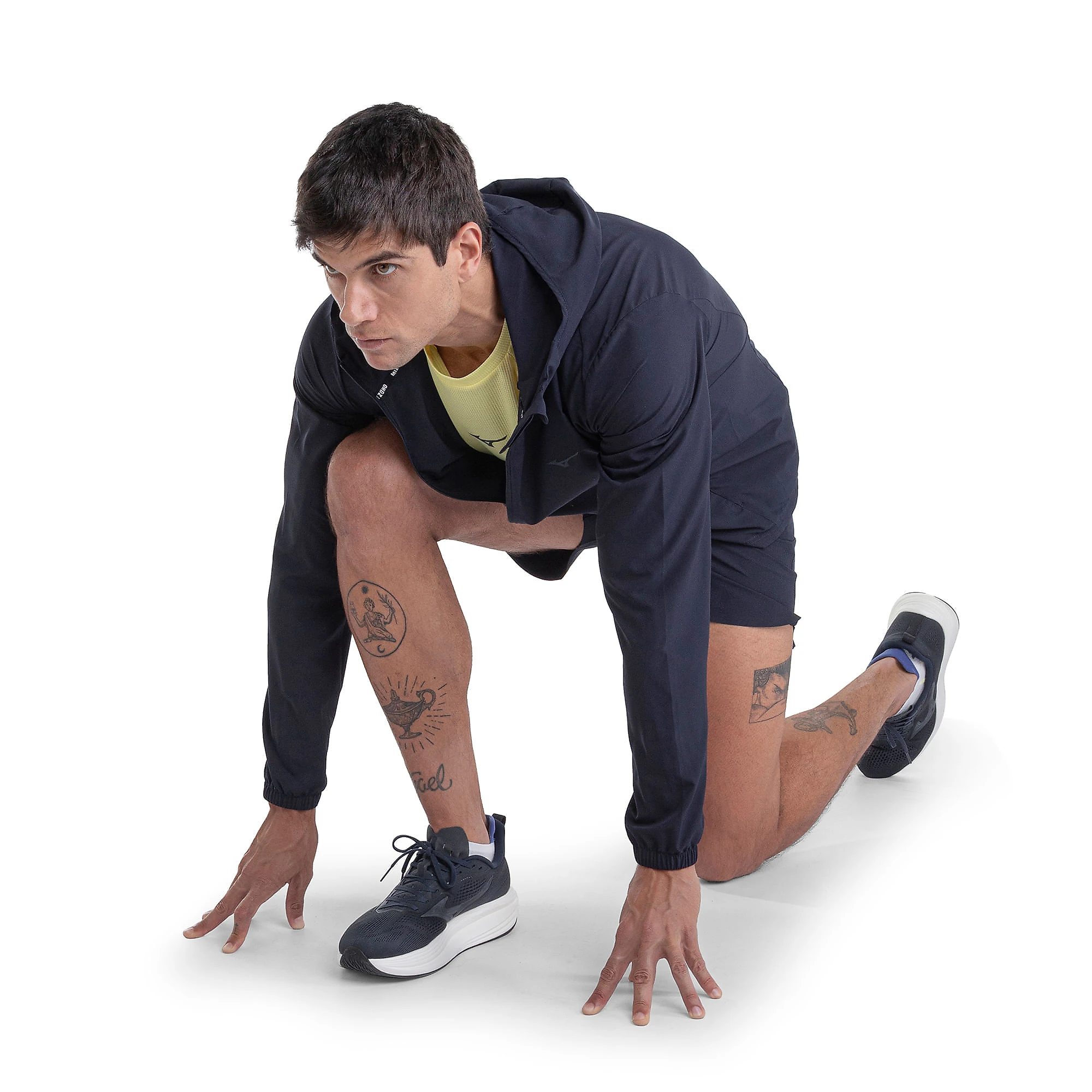 Jaqueta de Corrida Mizuno High 3 Masculina G Azul
