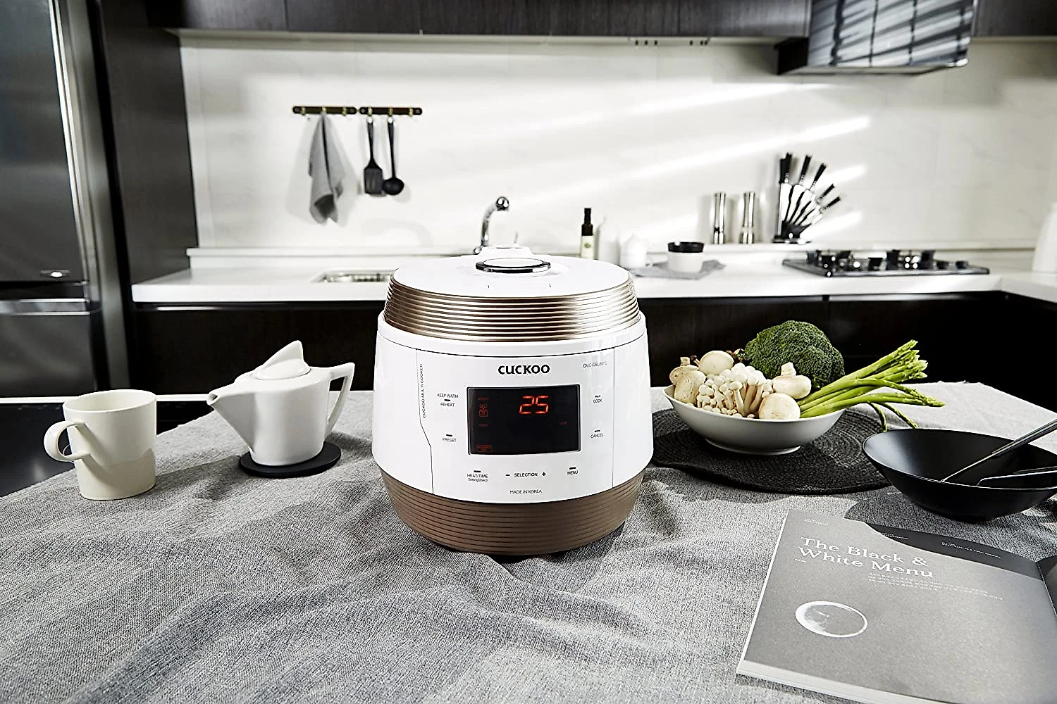 Cuckoo CMCQSB501S Q5 Premium 8 em 1 Multi pressão lento panela de arroz fritura torrada vapor aquecedor iogurte máquina de sopa