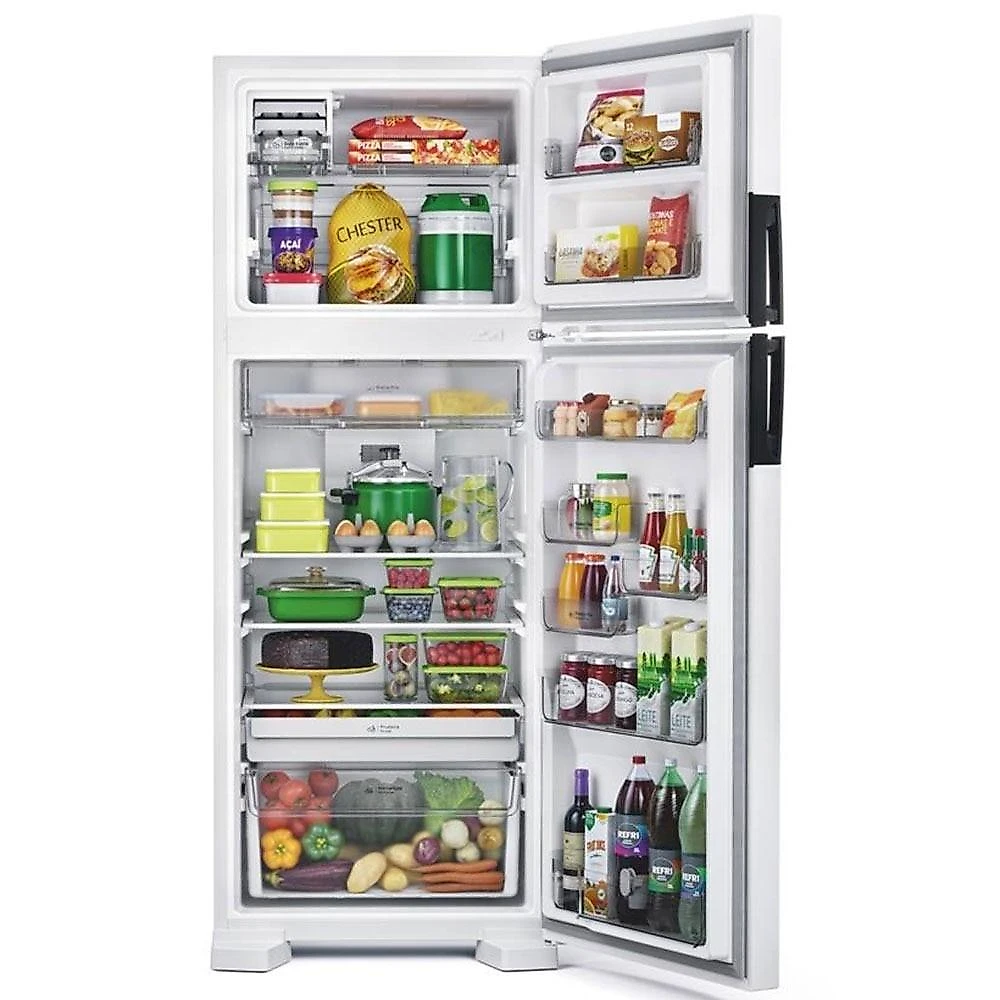 Geladeira Consul Frost Free Duplex, CRM56FB 451 Litros e Fogão 4 Bocas Consul CFO4NAB, Branco 220 Volts