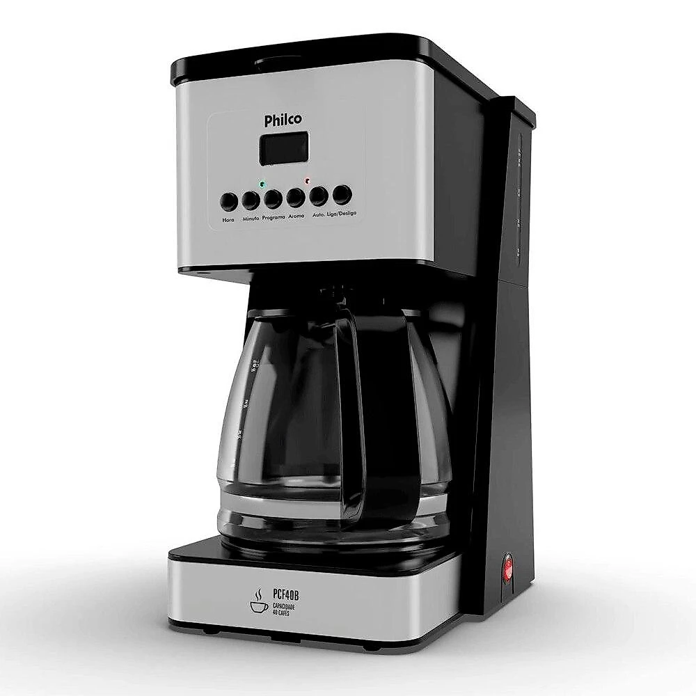 Cafeteira Philco PCF40B com Painel Digital, 1,6 Litros - 220 Volts Cafeteira Philco PCF40B com Painel Digital - 220 Volts