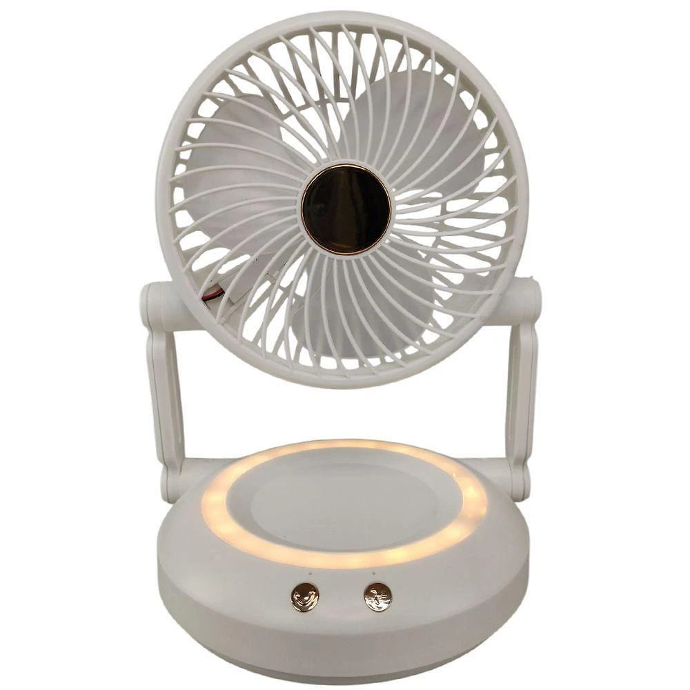 Ventilador de Mesa Dobrável Retrátil 3W 16cm 3 Velocidades Branco BSL3813 LED na Base USB Bivolt