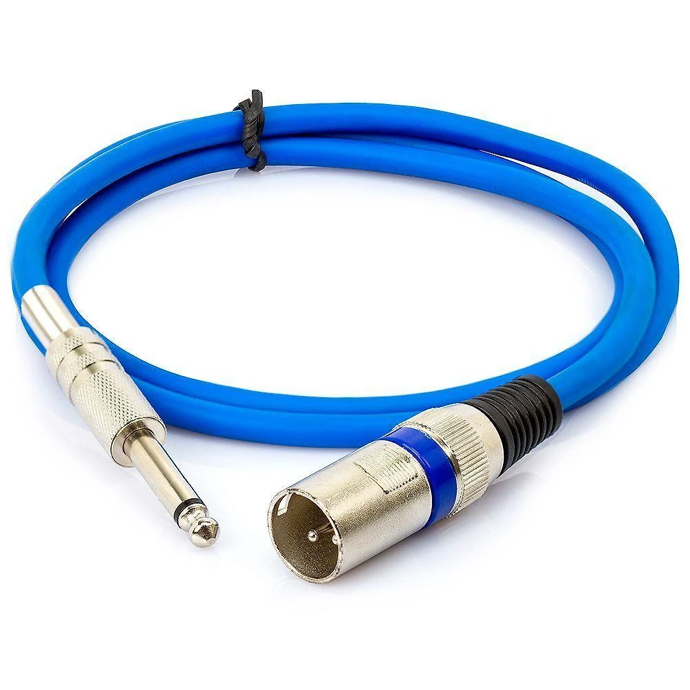 Cabo P10 Para Xlr Macho Azul Mono - 45 Metros