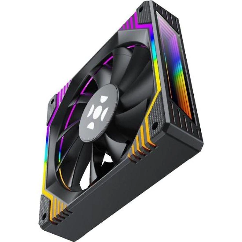 Kit Cooler Fan ARGB para PC Frosty F002 com Rolamento Hidráulico e Funcionamento Silencioso Preto
