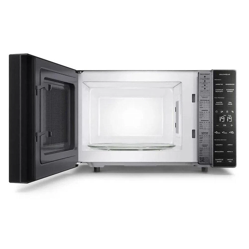 Micro-ondas Electrolux Efficient ME23S, 23 Litros, Prata  Micro-ondas Electrolux 23 Litros Efficient com Descongelamento Assistido ME23S Prata, 220 Volts