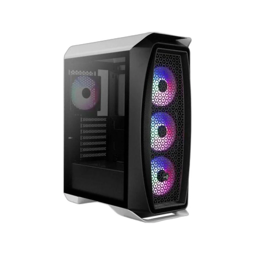 Gabinete Gamer Mid Tower Aero One Frost Vidro Temperado RGB Branco Aerocool com 4 Fans