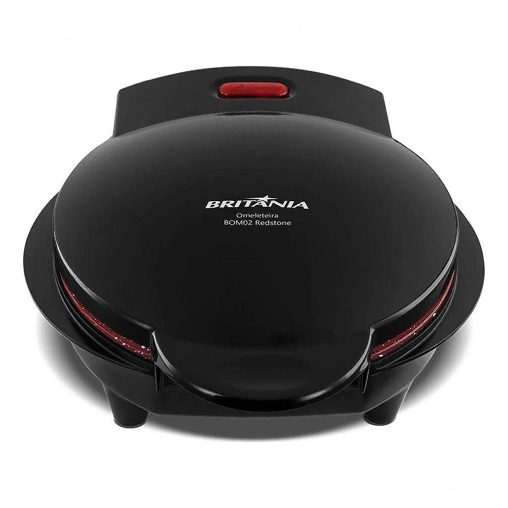 Omeleteira Elétrica BOM02P Potência 750W com Revestimento Antiaderente Redstone Preto Britânia