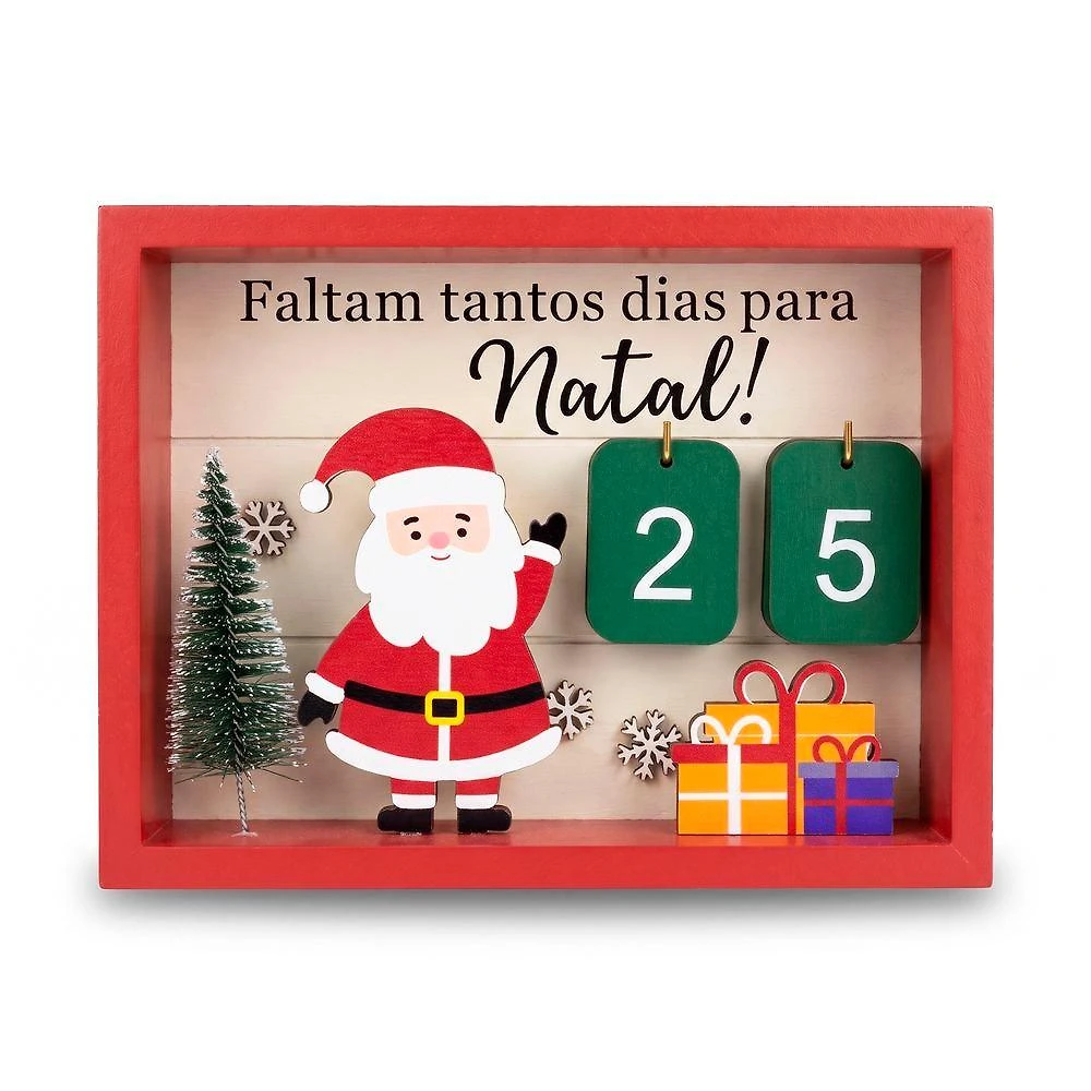 CALENDARIO DE NATAL NOEL CONTAGEM 19 CM SAZ HOME STYLE