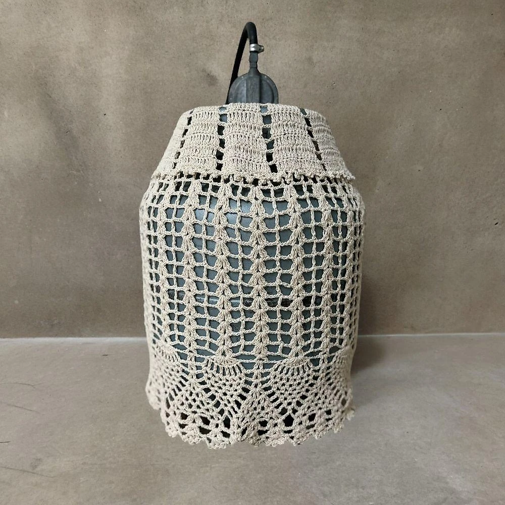 Capa para Botijão de Gás Crochê 55x55cm Creme Artesanal