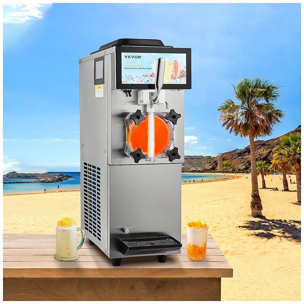 Máquina de Slush Raspadinha VEVOR XN120C 12L Tanque Único Comercial Inox 240V