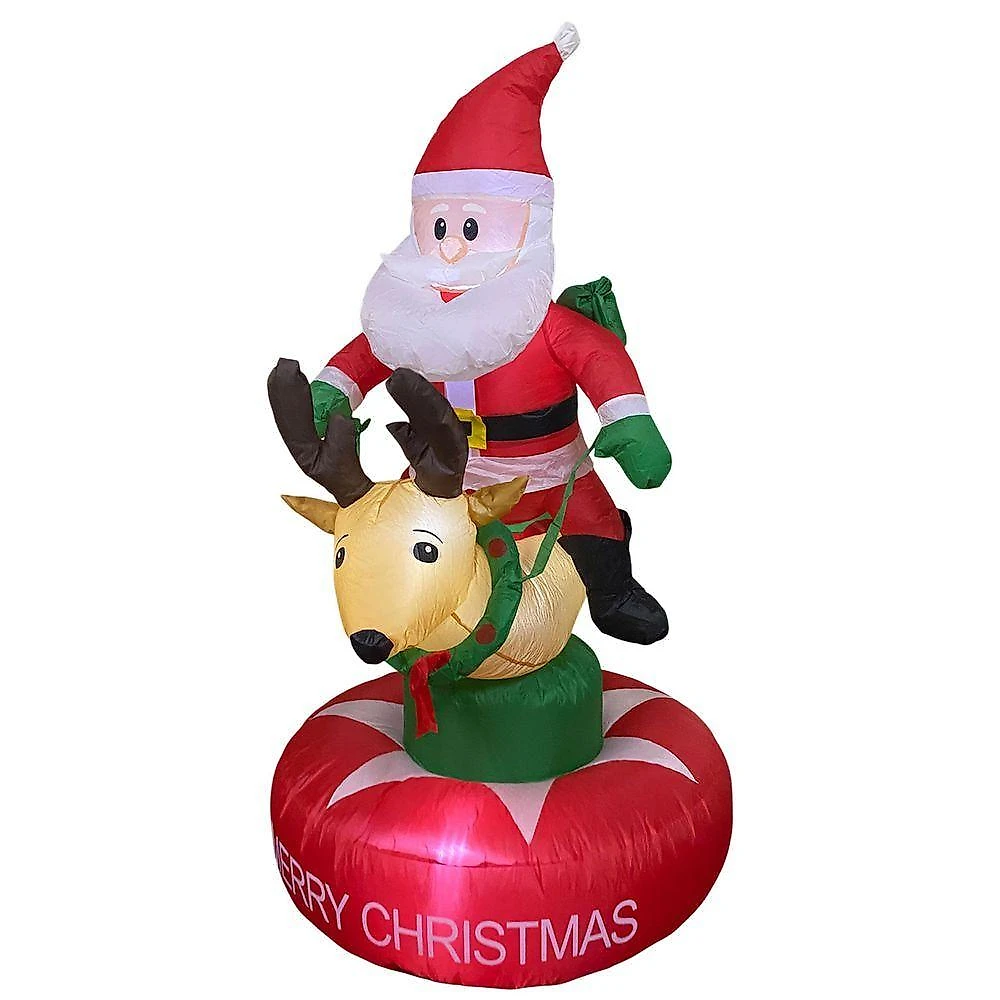 Boneco Inflavel Natal Papai Noel Gigante Natalino Rena Decoraçao Loja Shopping Condominio Predio Hall Entrada Vitrine