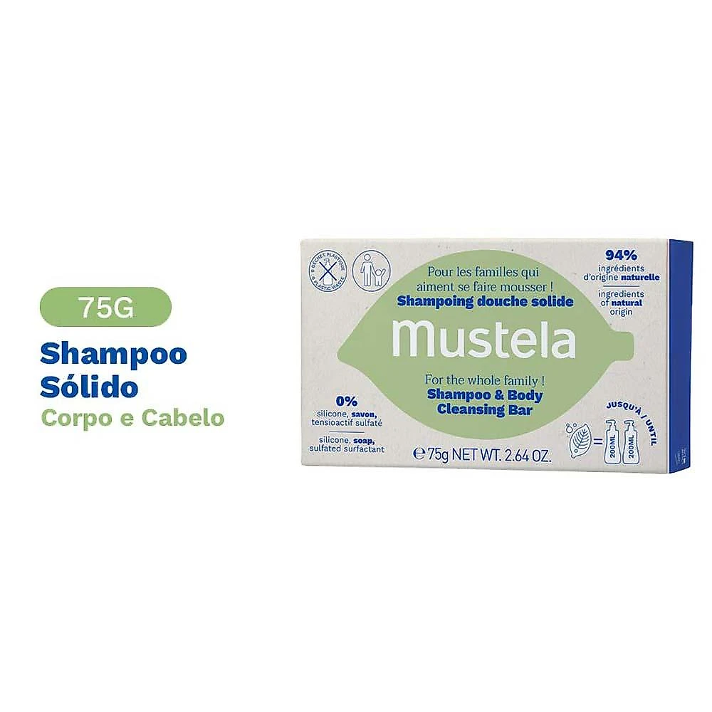 Mustela shampoo sólido 75g