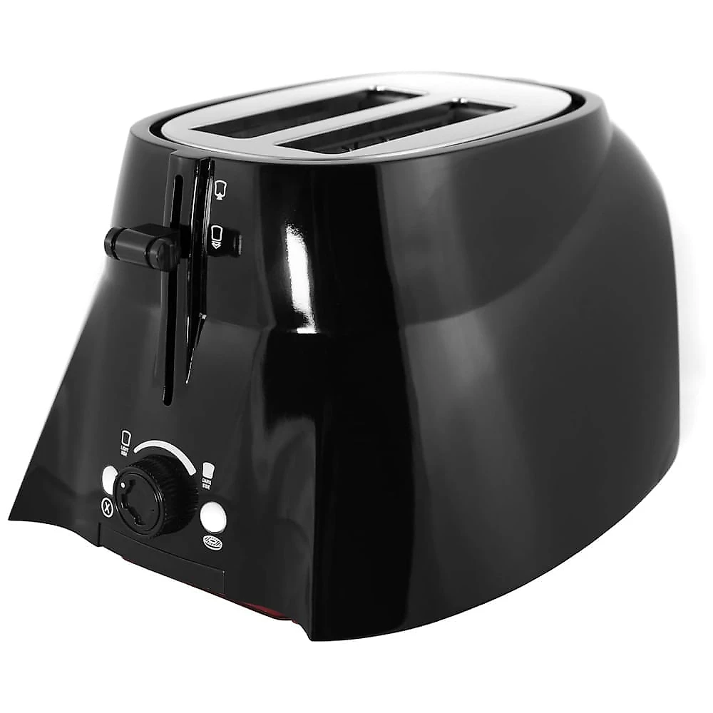 Torradeira 2 Fatias com Tema Star Wars Darth Vader, Acende Luz e Faz Sons, 110V 650W, Uncanny Brands, Preta 110v