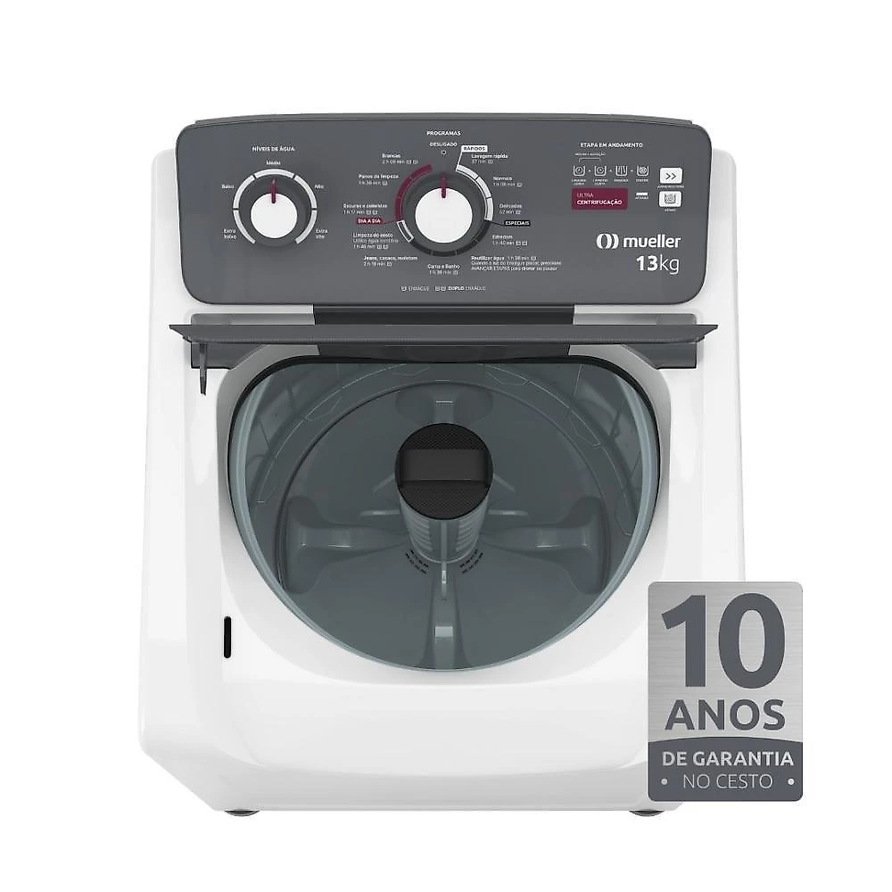 Máquina De Lavar Mueller 13kg Com Ultracentrifugação E Ciclo Rápido MLA13 110V Branco