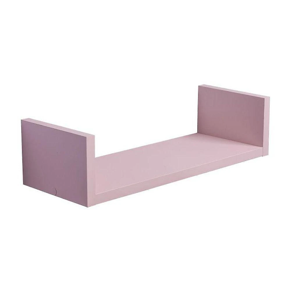 Prateleira U 40X20CM MDP Suporte Invisível Organizador Sala Moderno Fosco Rosa Claro Mercado webcontinental-7897116732658