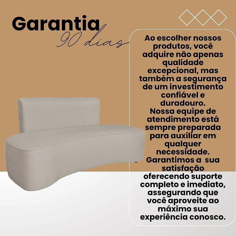 Sofá Orgânico Curvo Feijão Sala Elegante 3 Lugares Recepção Menta