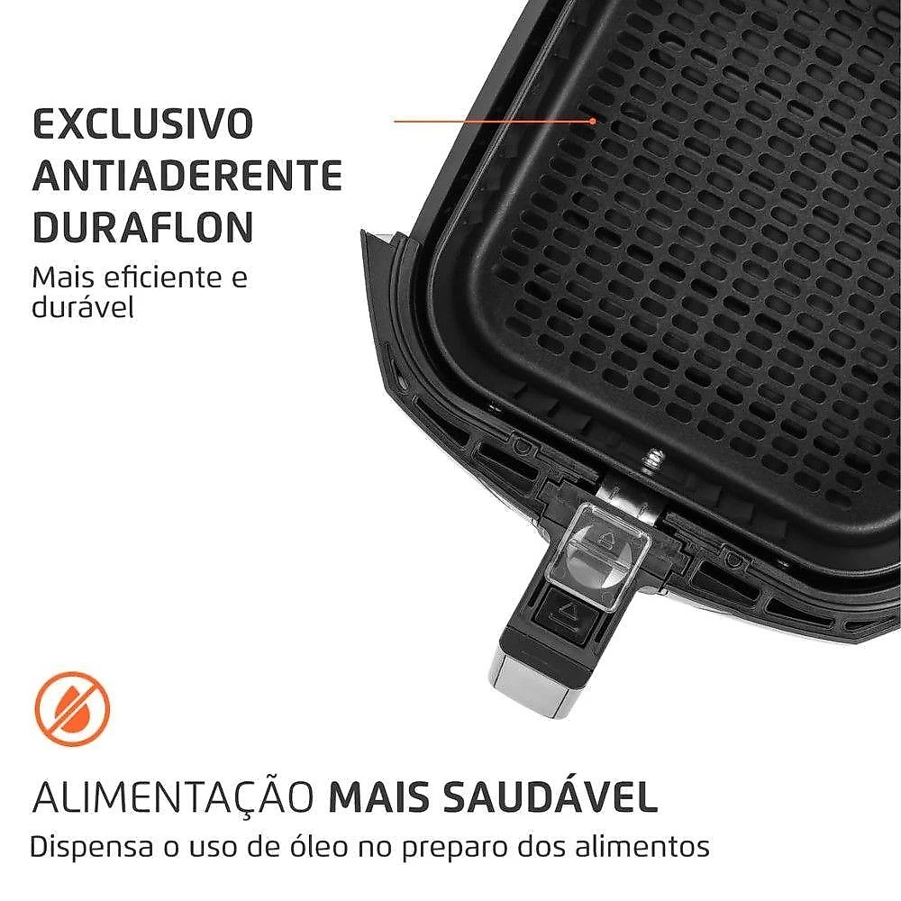 Kit Air Fryer 4L 1500W e Batedeira 3,6L 400W Preto 110V Mondial