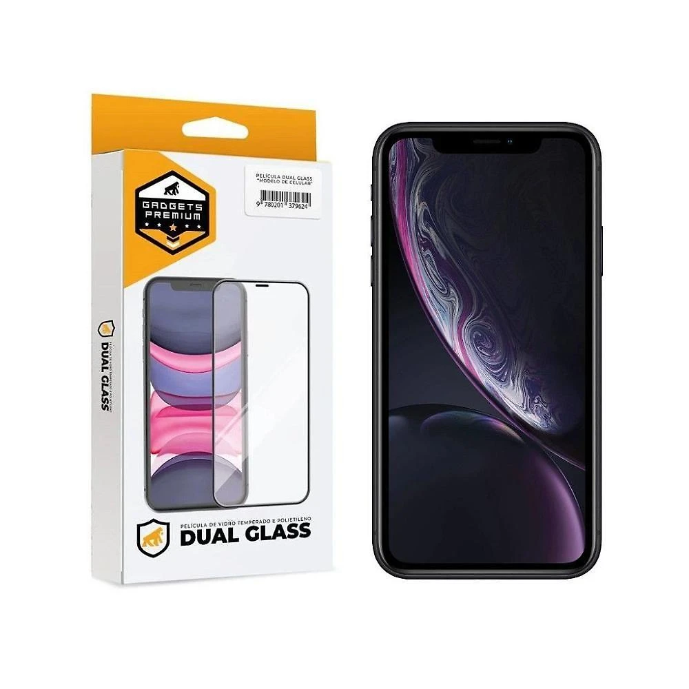 Película Para Iphone Xr - Dual Glass Preto - Gshield
