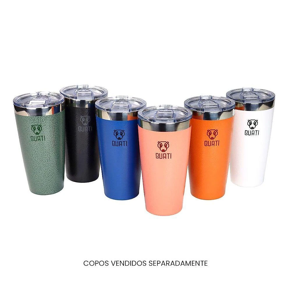 Copo Termico Quati Com Tampa 473ml Coral - Ccct473