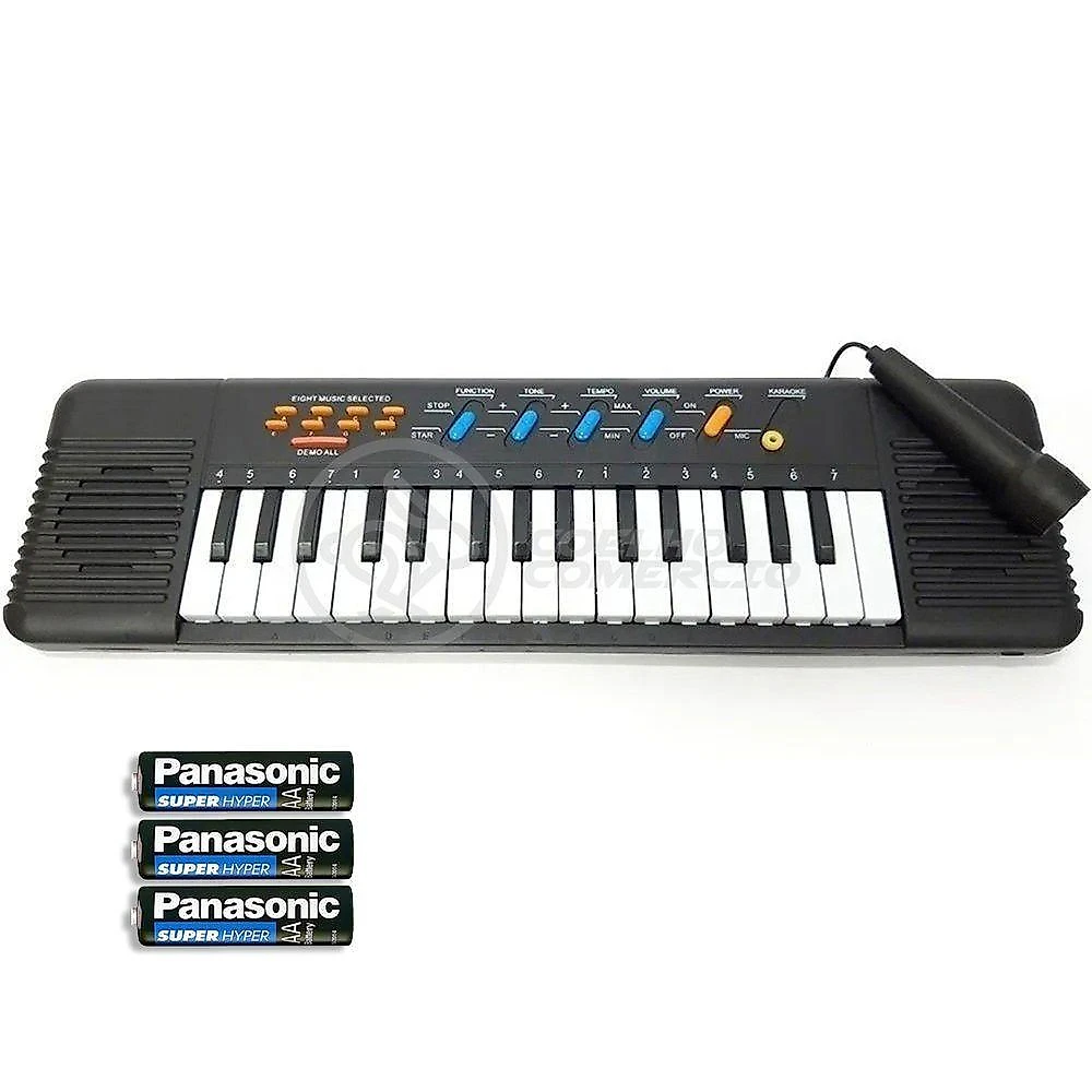 Mini Teclado Infantil 32 Teclas Musical Karaokê E Microfone