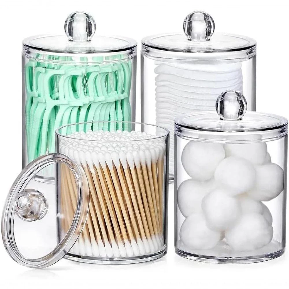 Potes Organizadores Combo 2 Acrílico Resistente Multiuso para Banheiro Transparente