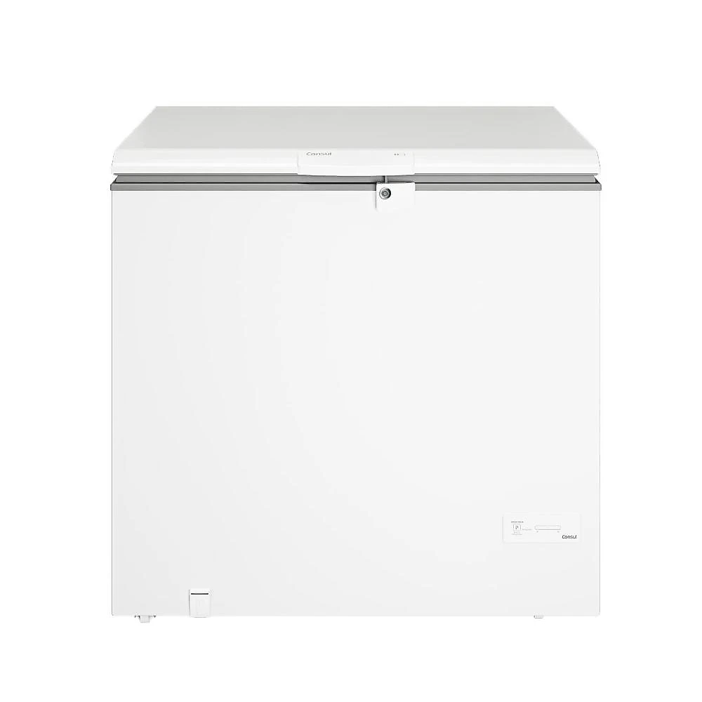 Freezer horizontal consul cha31mb 307l branco super frio porta com chave 110