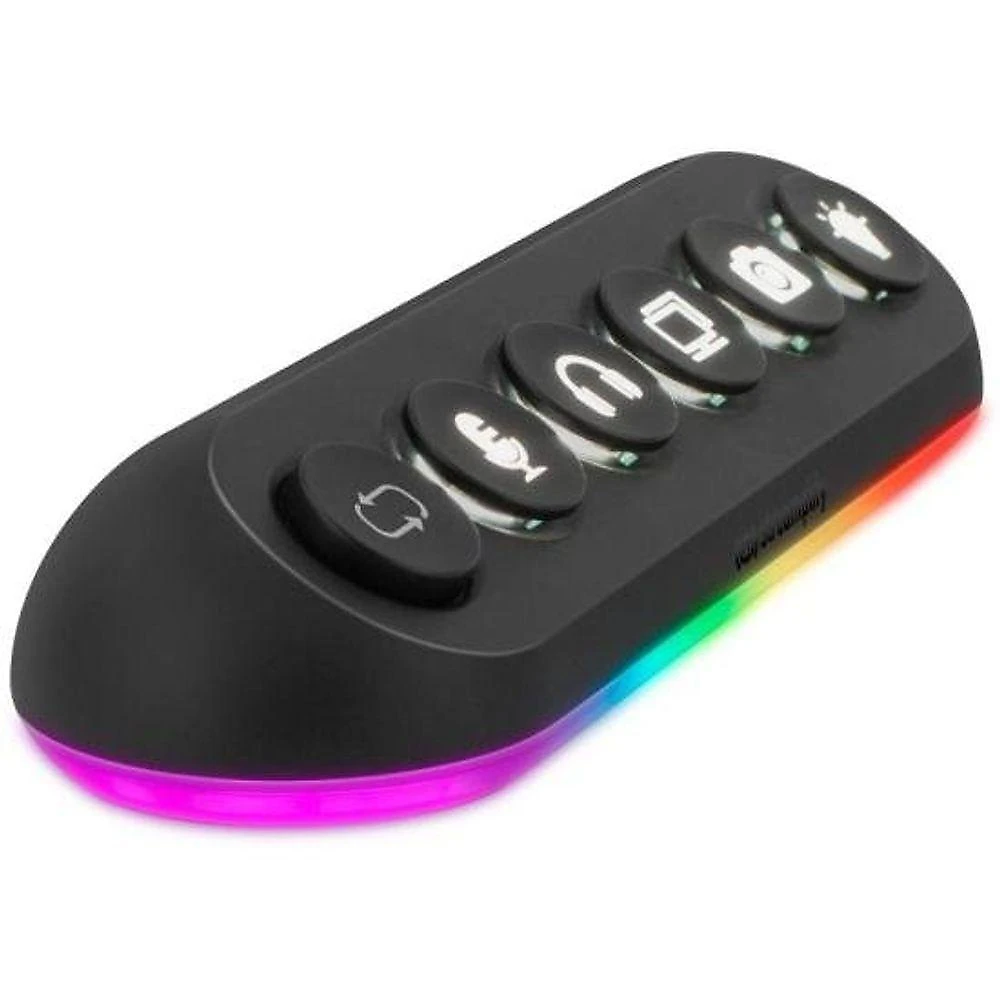 Hub USB Deck 5 5 Entradas USB 3.0 com Botões Individuais e Iluminação RGB Preto Streamplify