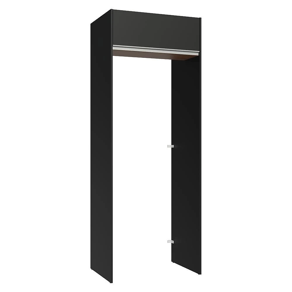 Porta-geladeira 83 cm 1 porta basculante preto/rustic/preto glamy madesa