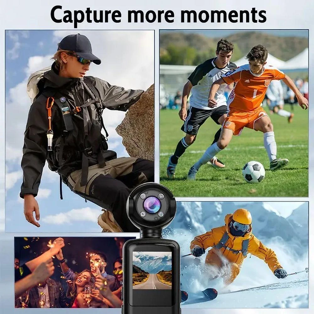 Câmera de Ação Altomex AL-2968 Full HD 1080p com Estabilização e Wi-Fi App Viidure Preta