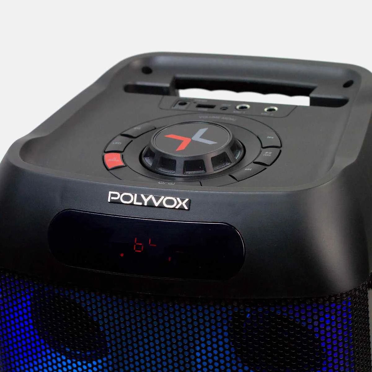 Caixa Som Amplificada Bluetooth Full LED Torre 800W TWS Polyvox