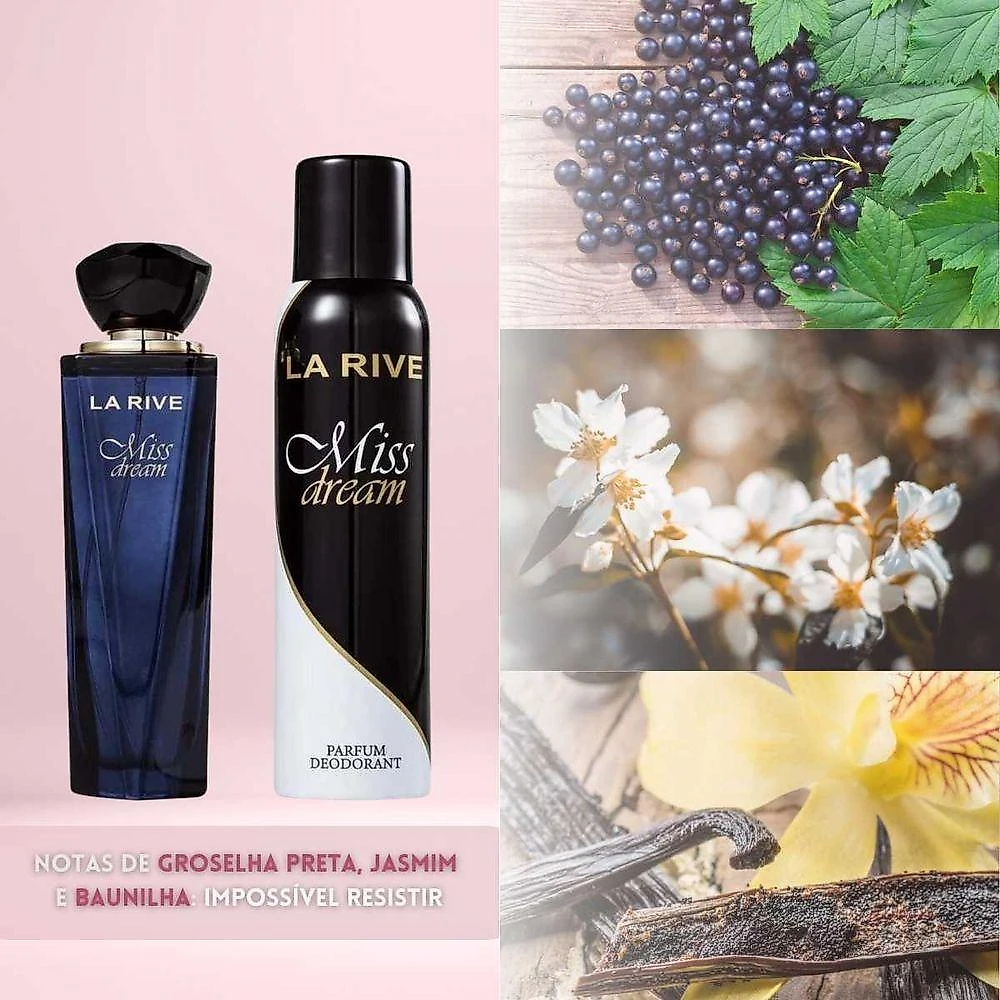 Perfume Kit La Rive Miss Dream Feminino Eau de Parfum Floral Âmbar 100ML + 150ML