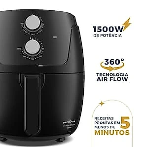 Fritadeira Elétrica Britânia BFR36A Silverstone 4,2L 1500W Air Flow Preta 110V