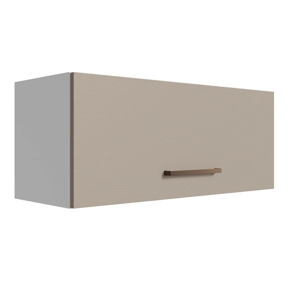 Armário aéreo multiuso 80cm 1 porta basculante branco/crema agata madesa