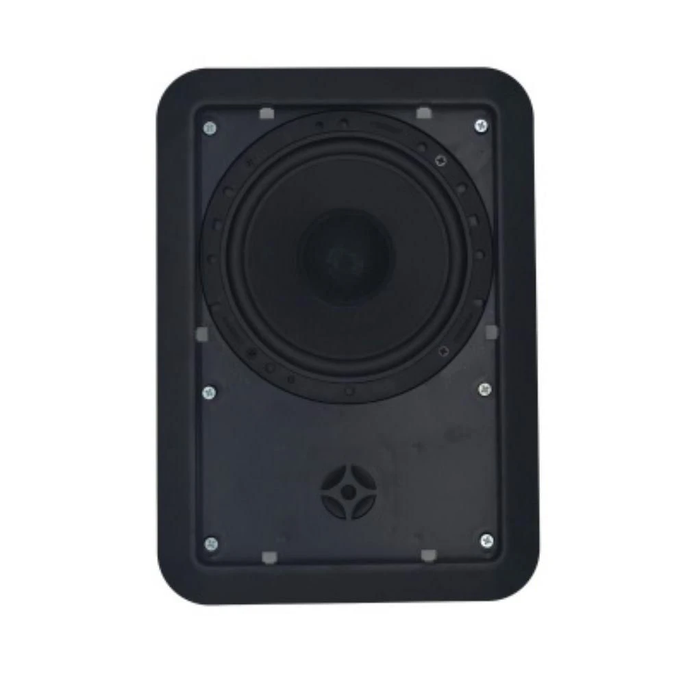 Arandela Retangular Fiamon 6 + Tw 50RMS 8R para Som Ambiente 100W Programa Musical Preta