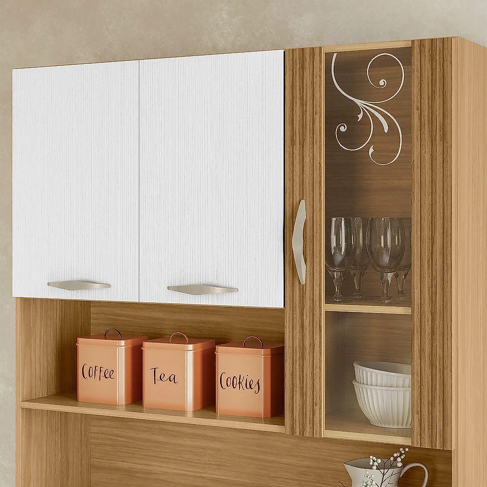 Armário De Cozinha 6 Portas 1 Gaveta Golden - Ssx Multicoisas Freijo-supremo-cp-ripado Freijo