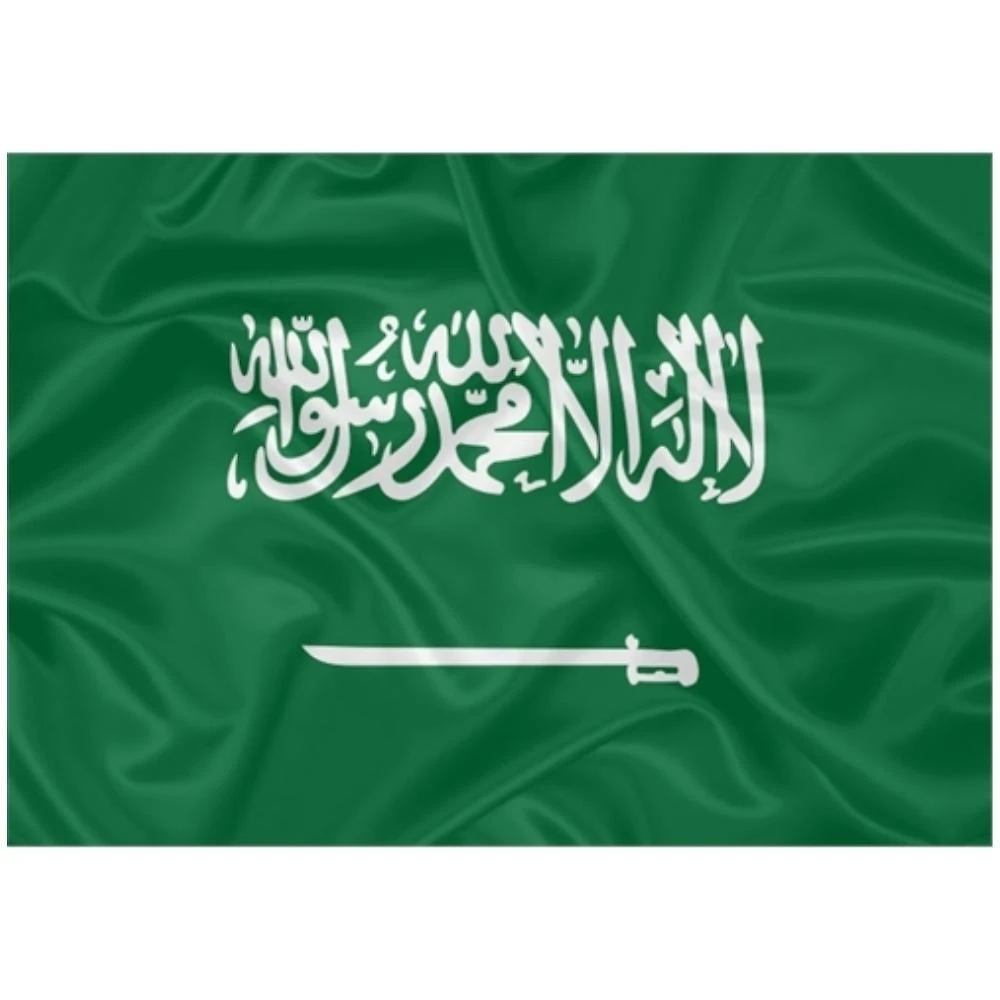 Miniatura Bandeira Arábia Saudita 150X90 Cm Poliéster Oficial Hoje