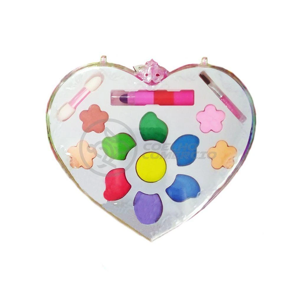 Estojo Maquiagem Infantil Crianças Coração Paleta 11 Nº3