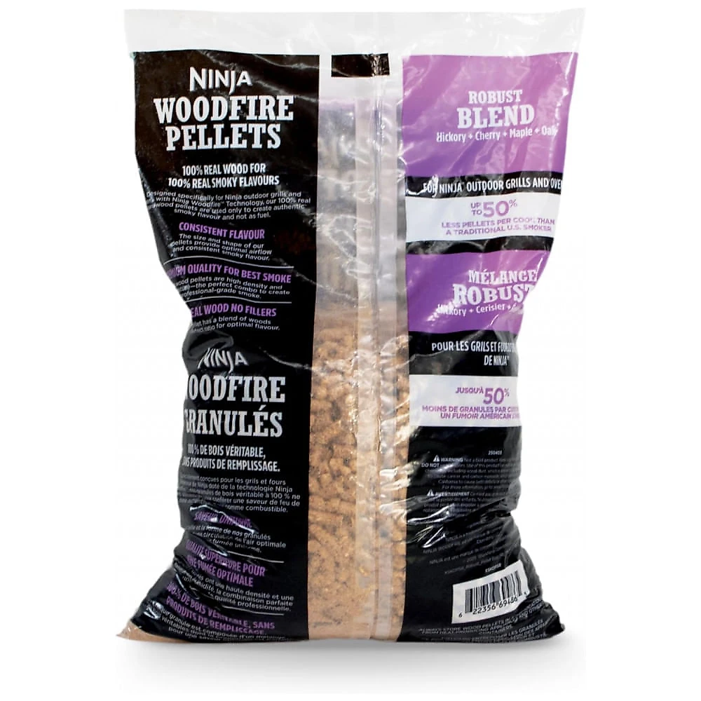 Pellets de Madeira Ninja Woodfire Robust Blend 2,27 kg, Madeira Natural para Grelhas Ninja