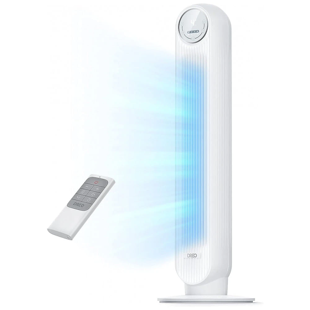 Ventilador de Torre com 4 Velocidades, 4 Modos e Temporizador de 8 Horas, 110V 42W, Dreo, Branco