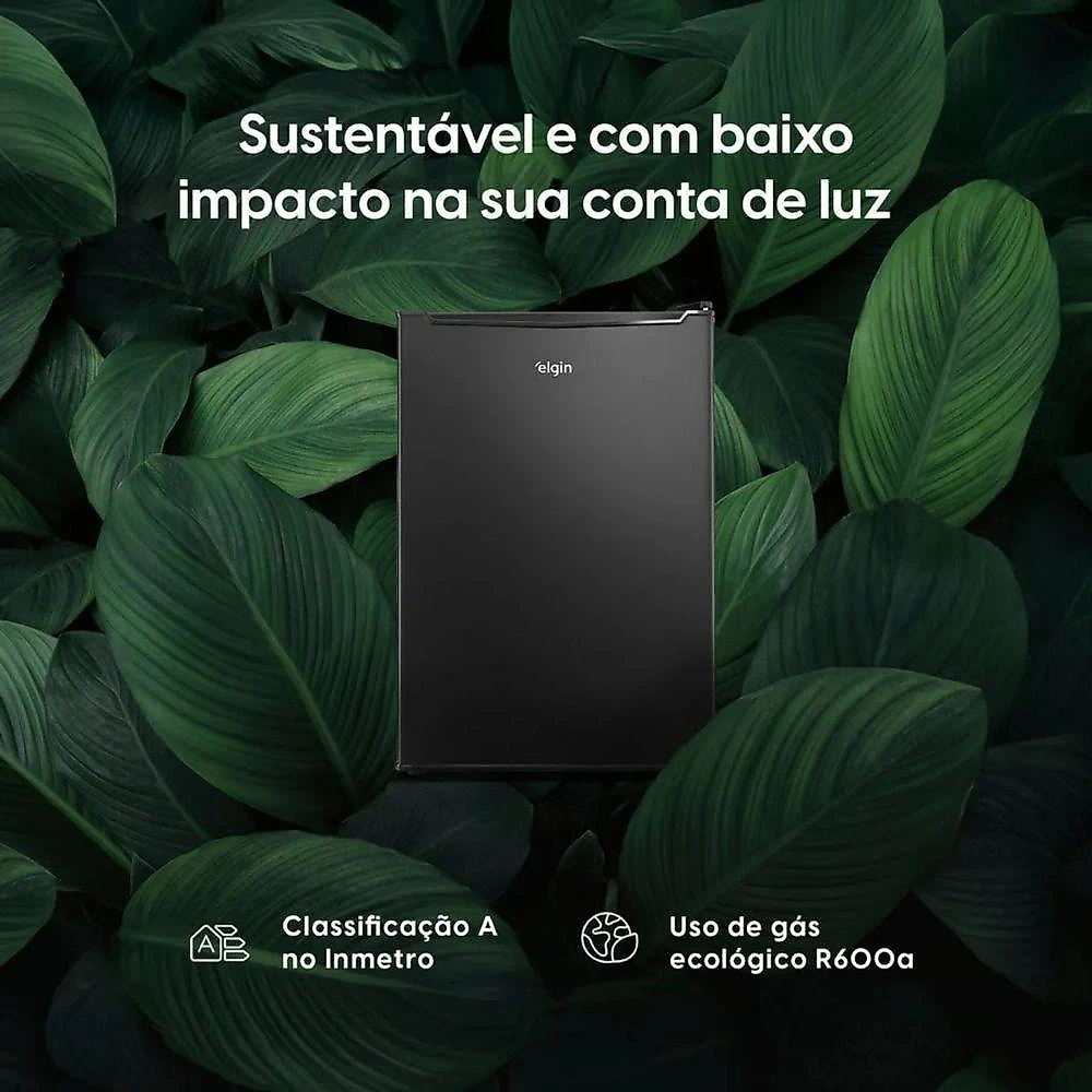 Frigobar Elgin 1 Porta Manual 70L Compartimento Extra Frio BAFN070D1NAP Preto 110V