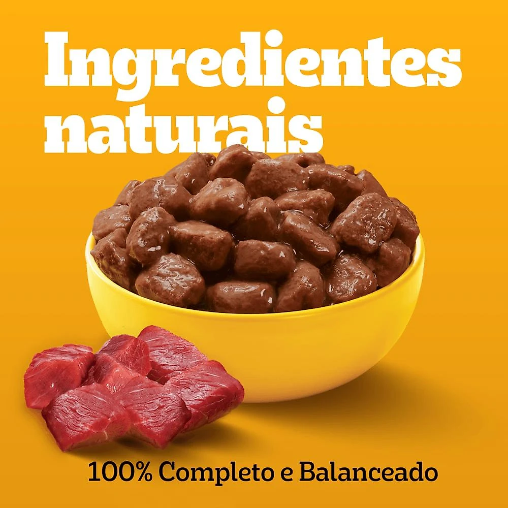 Ração Úmida Pedigree para Cães Adultos – Frango e Carne - Pack Leve 9 Pague 7 (900g)