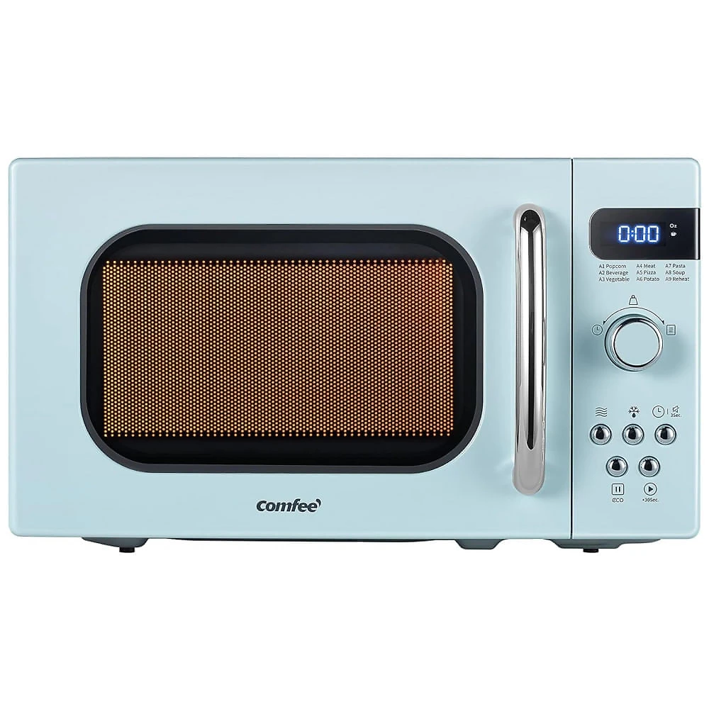 Micro ondas G Retro de Bancada 19 Litros Multifuncional, 700W, 110v, COMFEE AM720C2RA G, Azul Claro