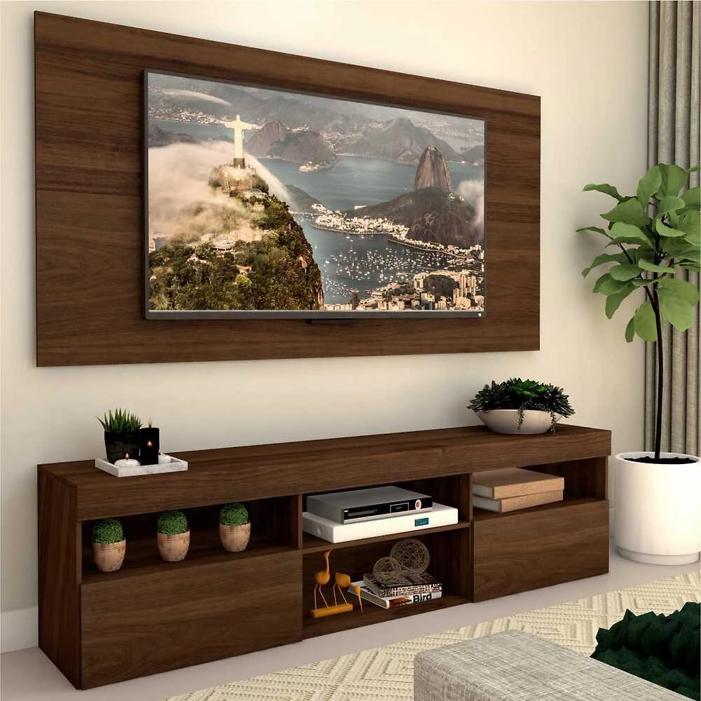 Rack com painel para TV até 65 polegadas e 2 portas Toronto Multimóveis Duna